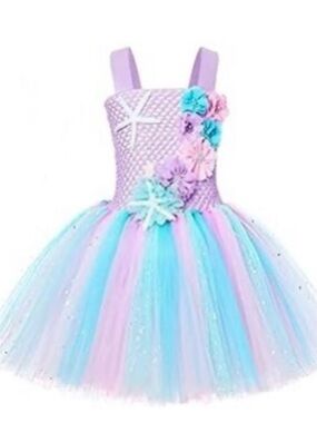 MERMAID Lavender & Aqua Mermaid Tutu Dress for Girls NWT